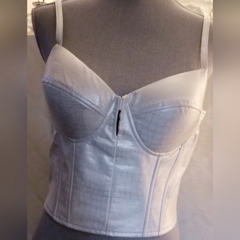 Say What Brand Faux Croc Bustier